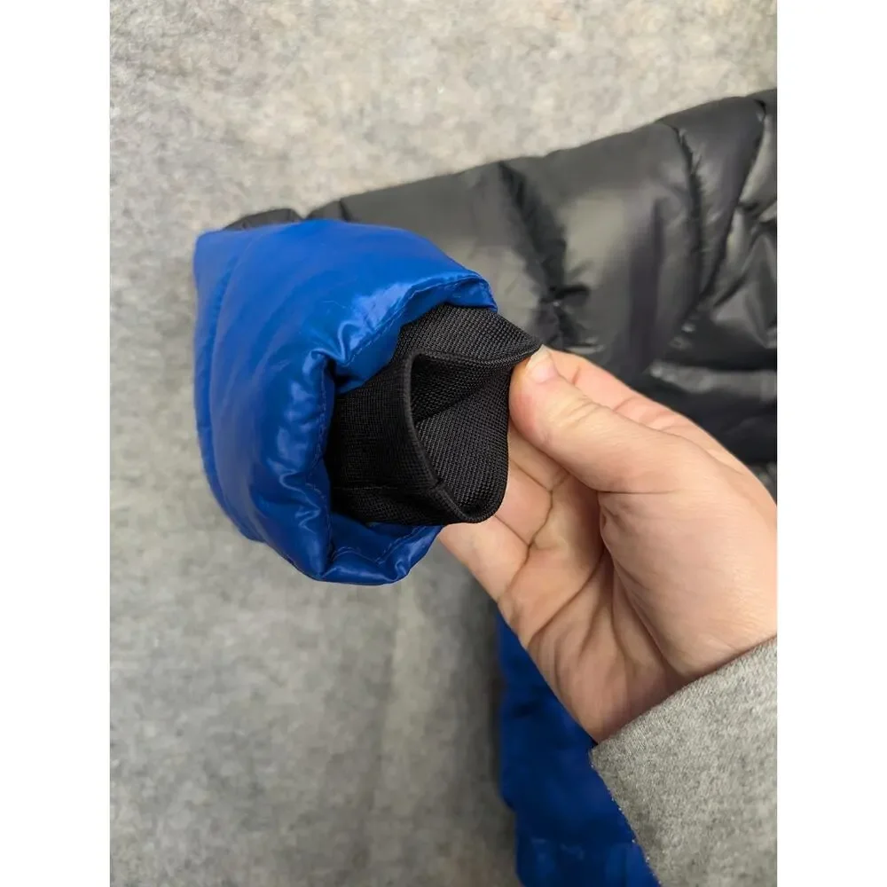 NIKE Size 3T Boys Toddler Full-Zip Puffer Jacket Winter Coat Black Blue Hooded